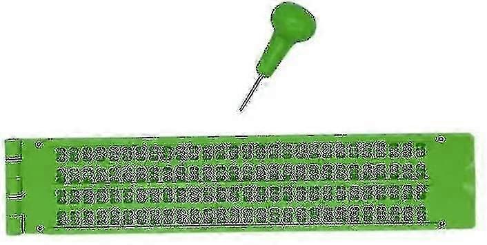 4 Line 28 Unit Braille Writing Board with 2 Stylus Pens