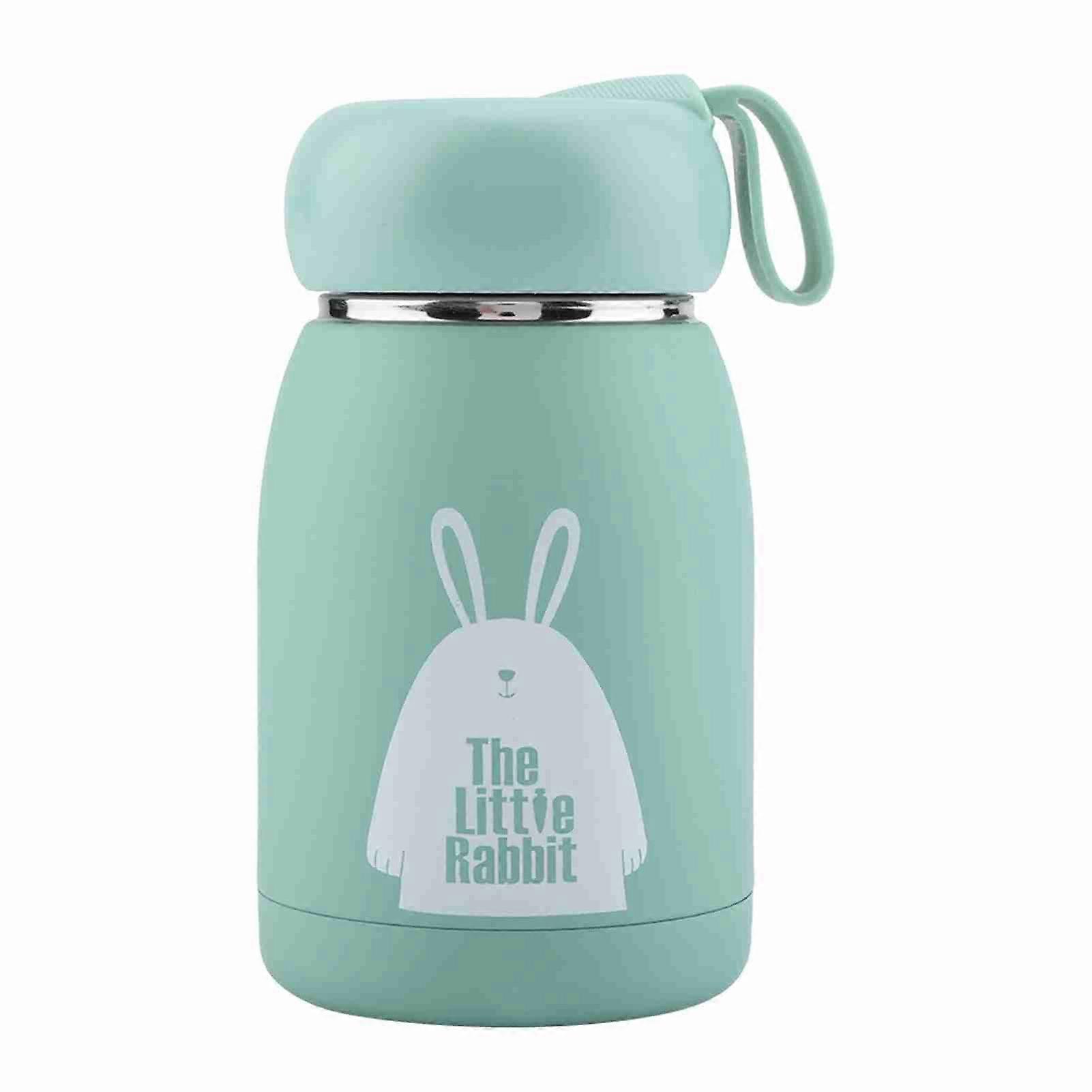 Tasse isotherme en acier inoxydable avec motif lapin mignon (vert)