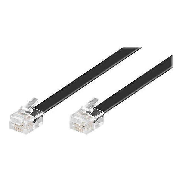 Modular RJ12 network cable 6m black - Wentronic