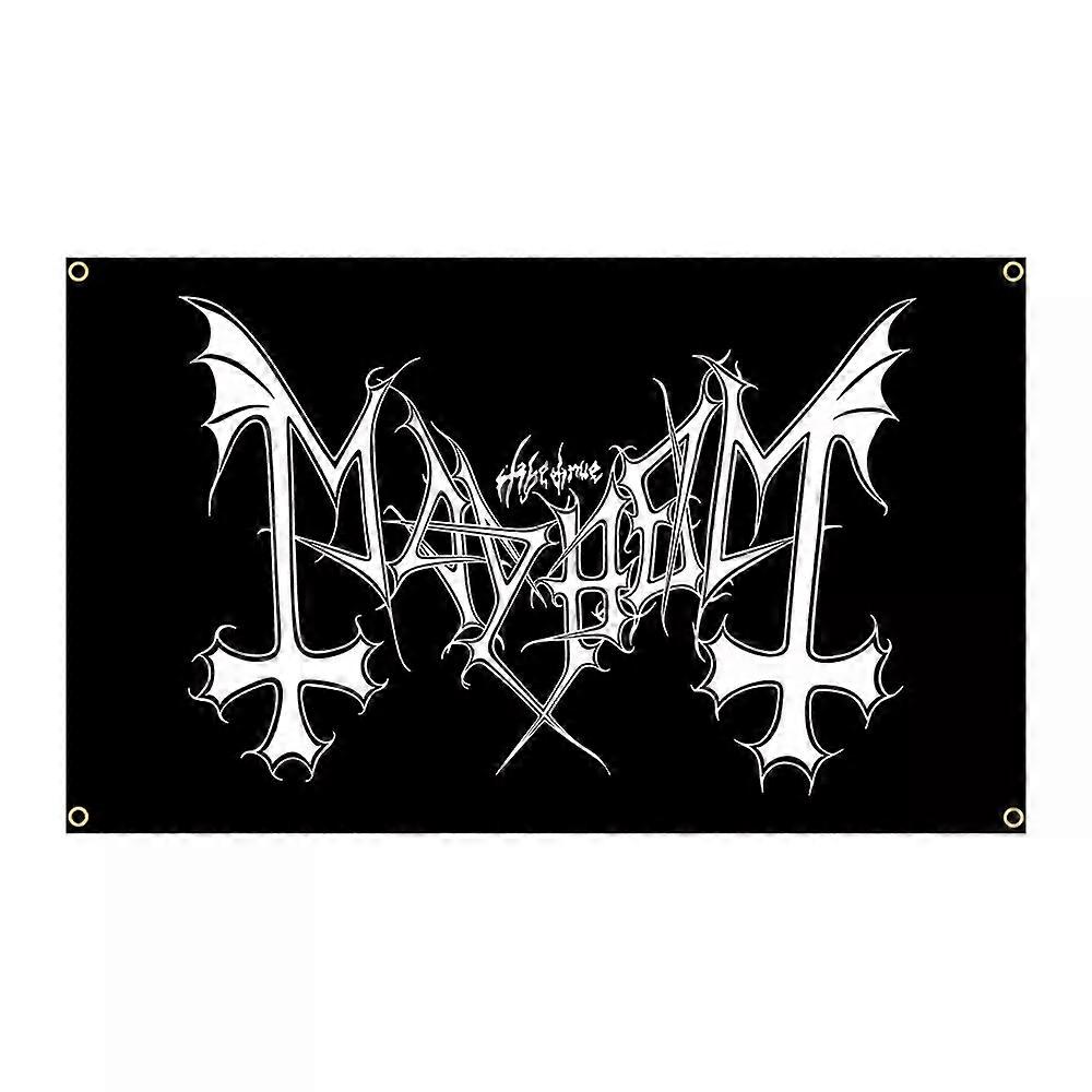 3x5ft Mayhem Verontrust Logo De Ware Chaos