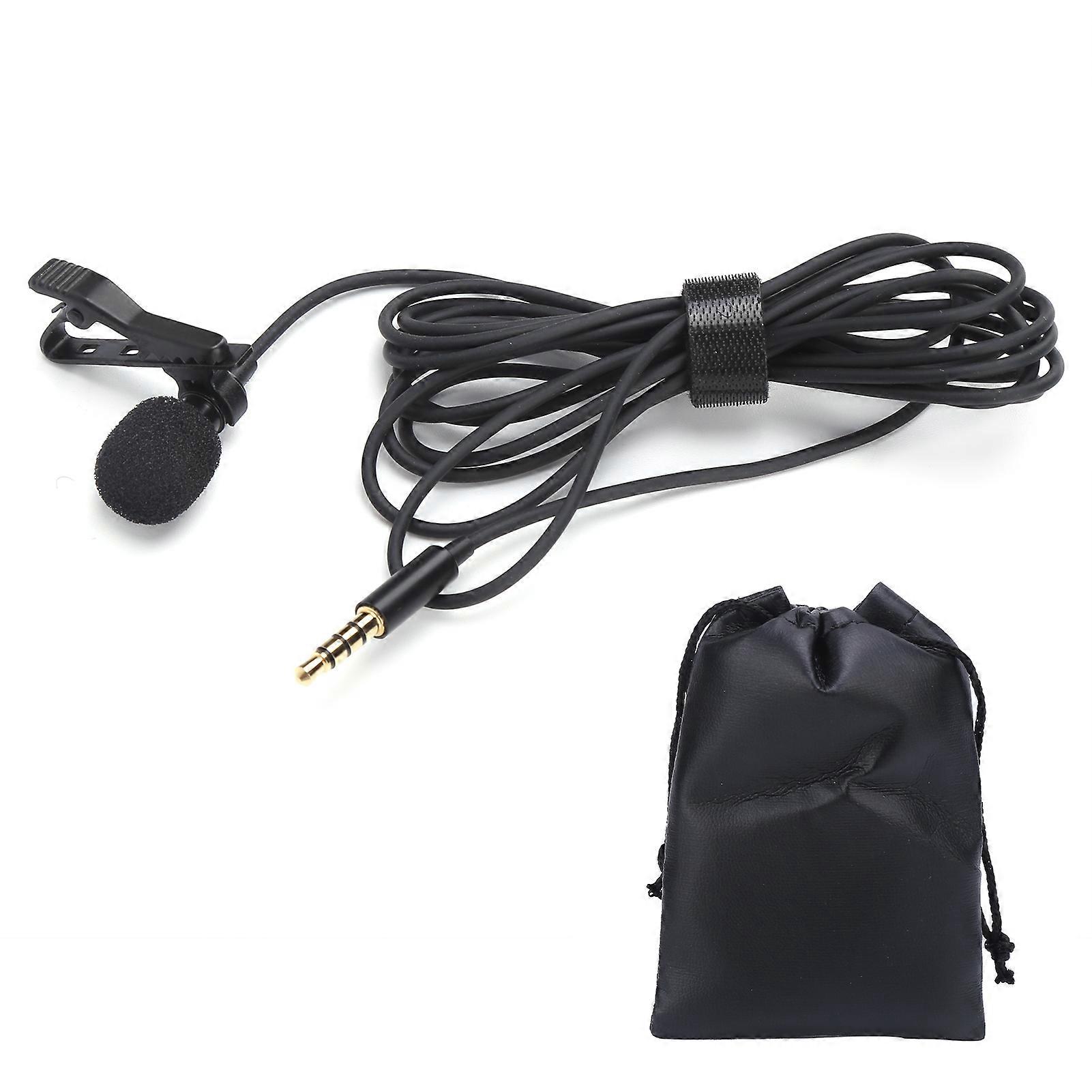 Microphone cravate filaire à pince, mini micro cravate portable antibruit pour la diffusion