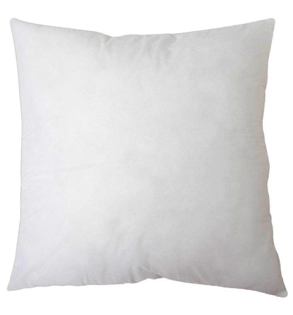 Square Poly Pillow Insert 18" L x 18" W, Set of 3, Made in USA, White Color, Durable and Comfortable Fill