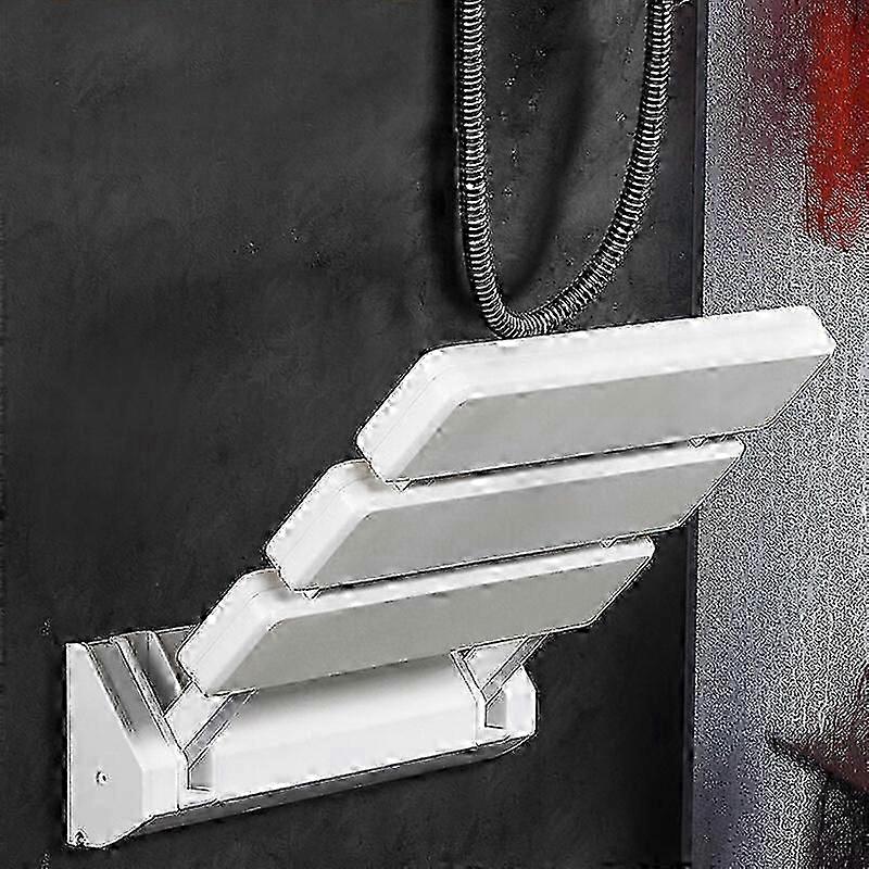 Folding Shower Seat in Aluminum and ABS, 330 x 320 x 70 mm