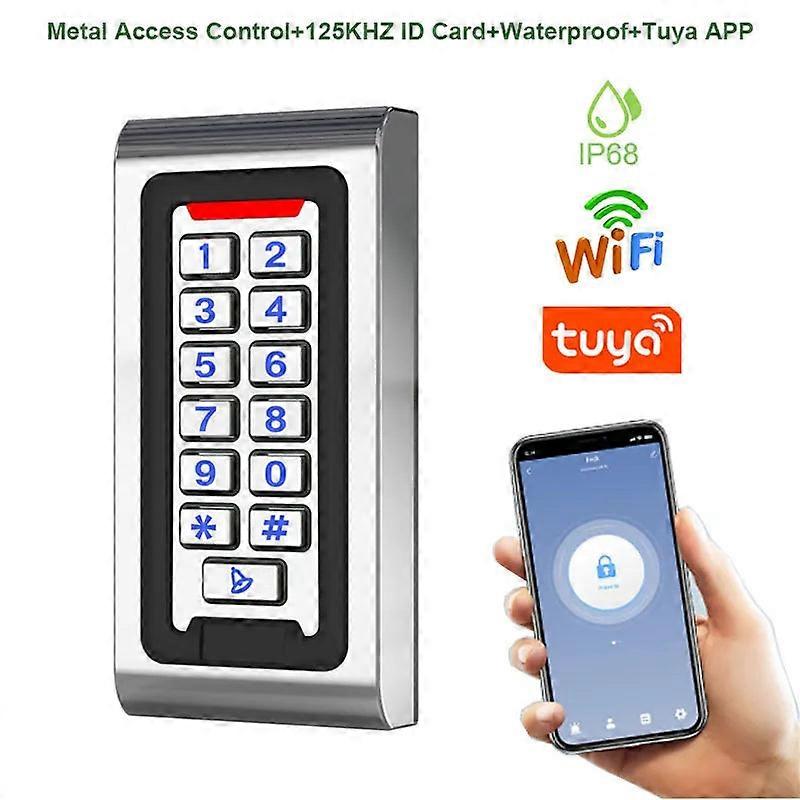 Waterproof Wifi Smart Door Lock Rfid Card Access With Tuya App & Metal Keypad