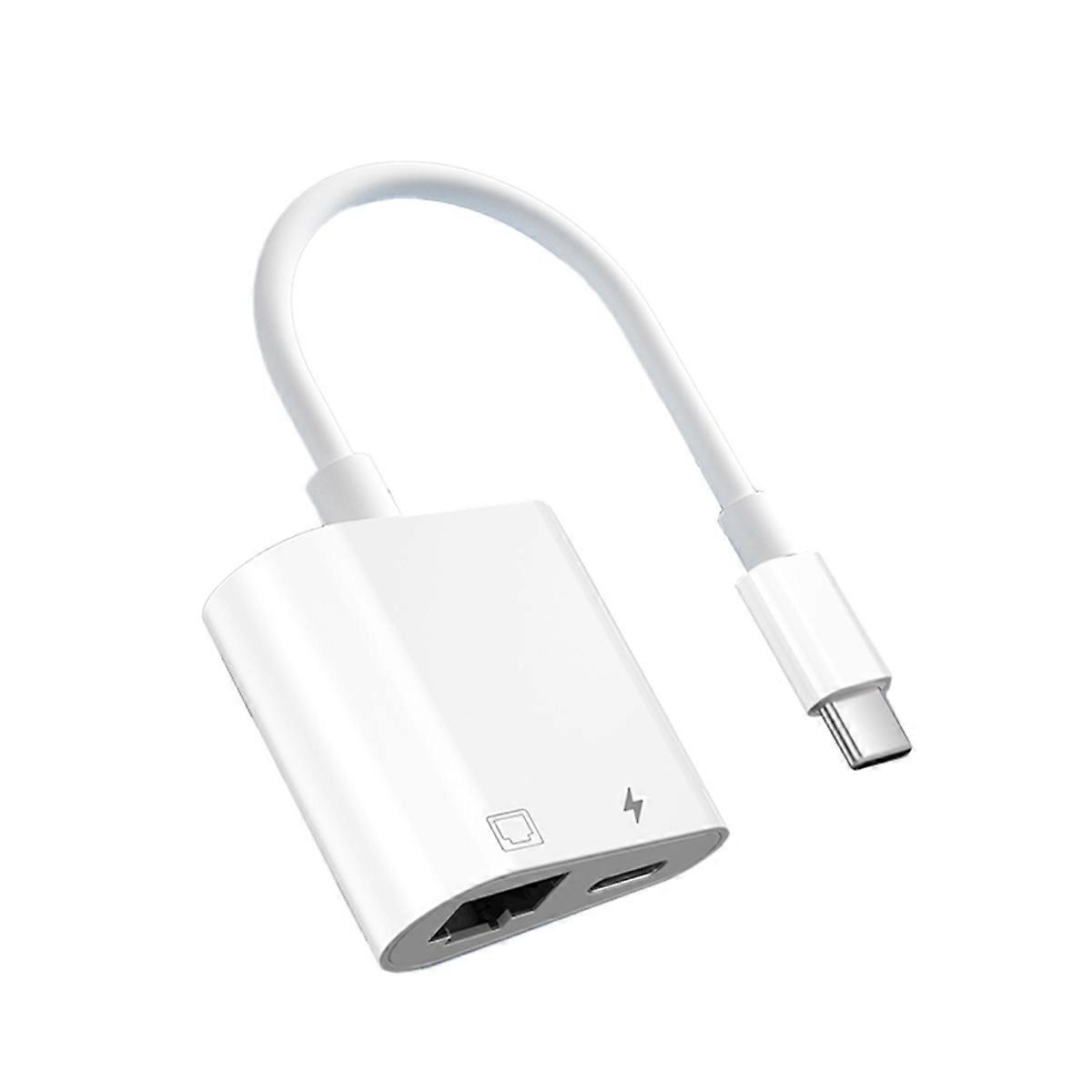 USB C Ethernet Adapter Typ C auf RJ45 100Mbps Netzwerkkarten-Hub mit Aufladung für Desktops Stecker und
