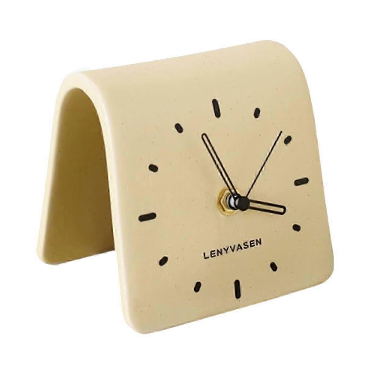 Desktop Ceramic Clock Simplicity Desk Clock Home Decoration Living Room Bedside Silent Desk Clock
