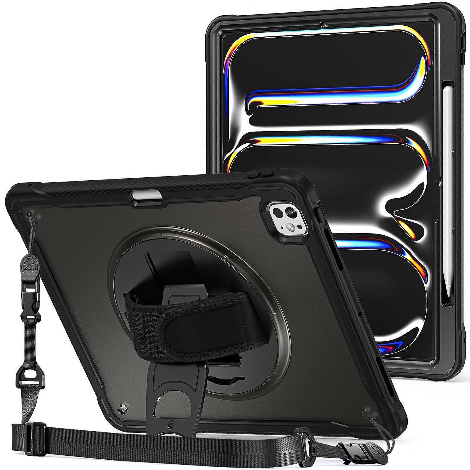 Rugged Case for iPad Pro 13inch  M4 with Pencil Hold, Cover