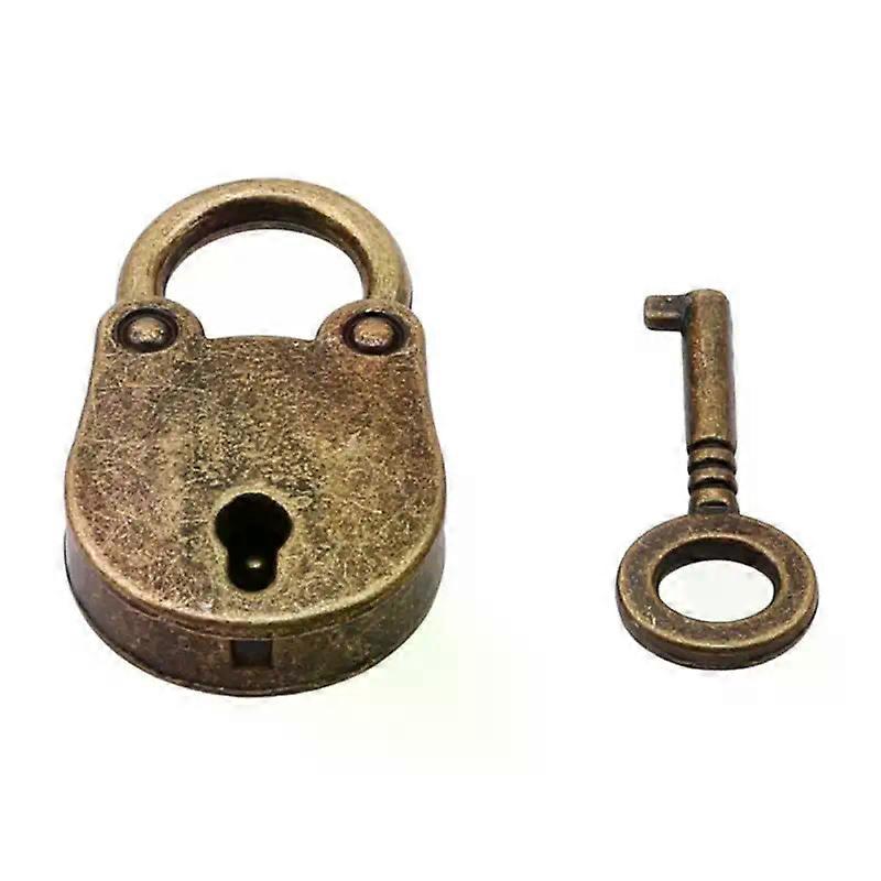 1~5PCS Bronze Vintage Old Antique Style Mini Archaize Padlocks Key Lock With Key Lock Home Usage Hardware Decoration