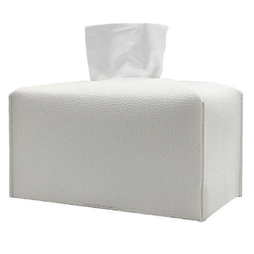 White Tissue Box Set, Pu Leather, Rectangular Storage Holder For Bathroom, Bathroom Accessories, Bathroom Vanity MKV