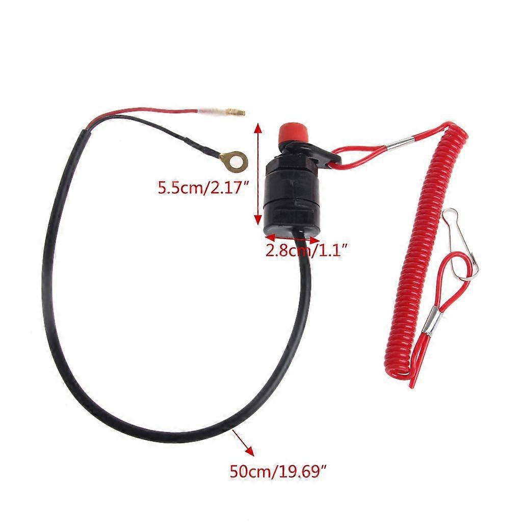 Boat Outboard Engine Motor Lanyard Kill Stop Switch Safety Tether Cord