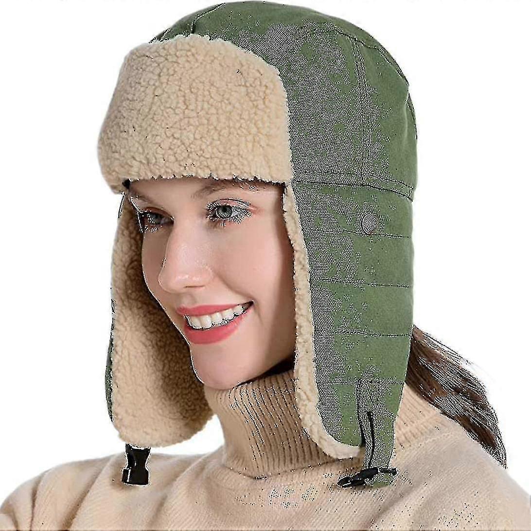 Casquette Ushanka unisexe avec cache-oreilles d'aviateur d'hiver