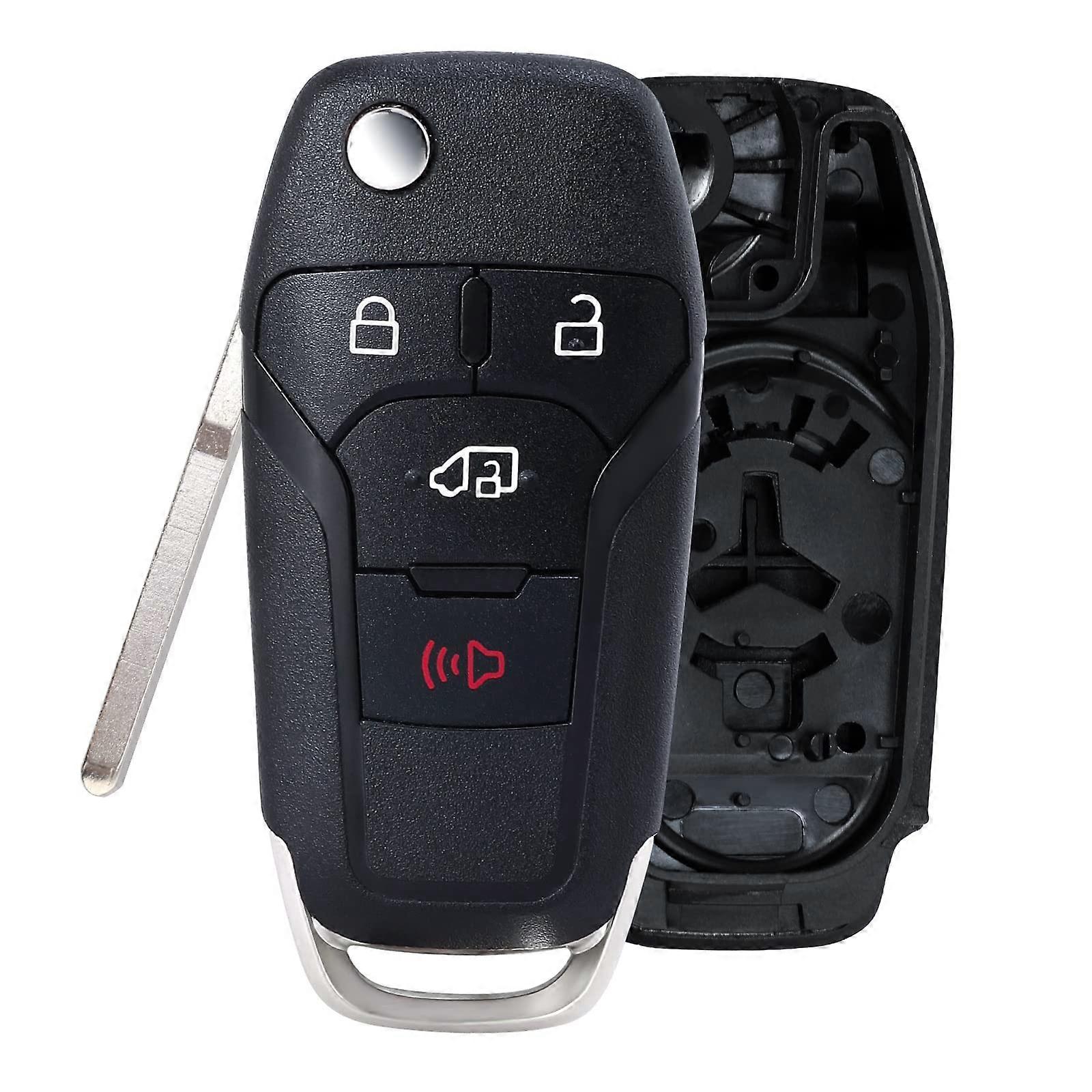 Remote Key Fob Shell Case Housing Replacement for 2019 Ford Transit Connect 4 Button Keyless Entry (FCCID: N5FA08TAA 164R8236)