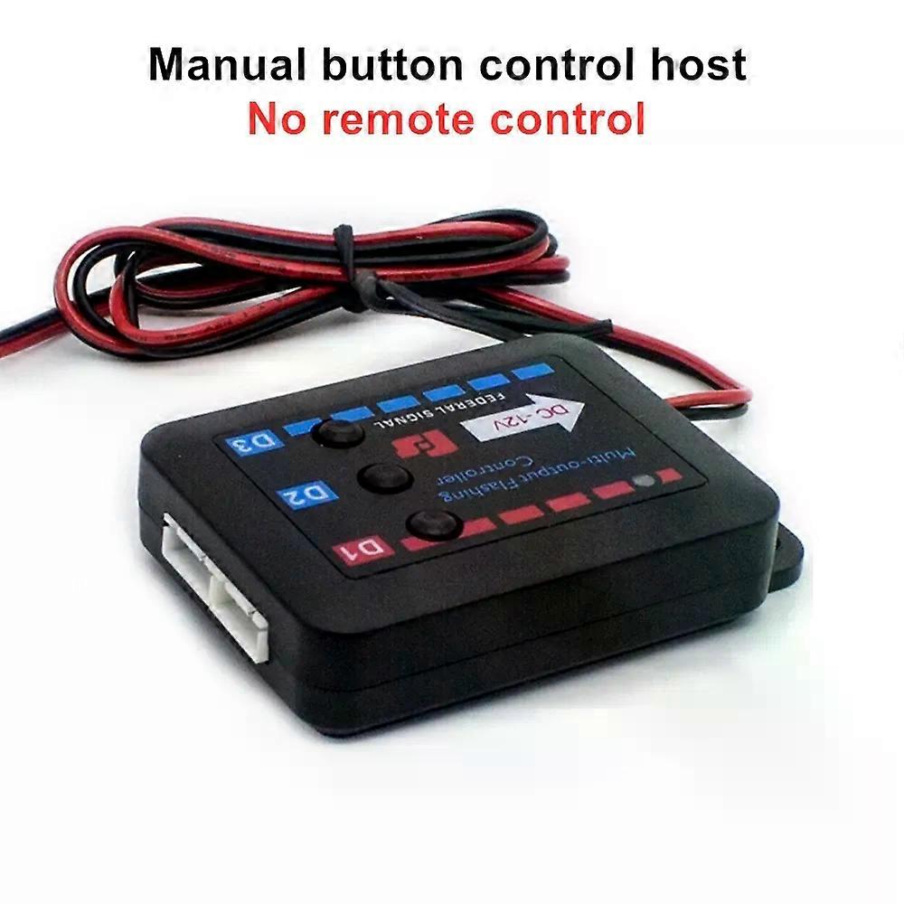 Car Grille Strobe Warning Lights Only Wireless Remote Control And Manual Button Controller DC12V