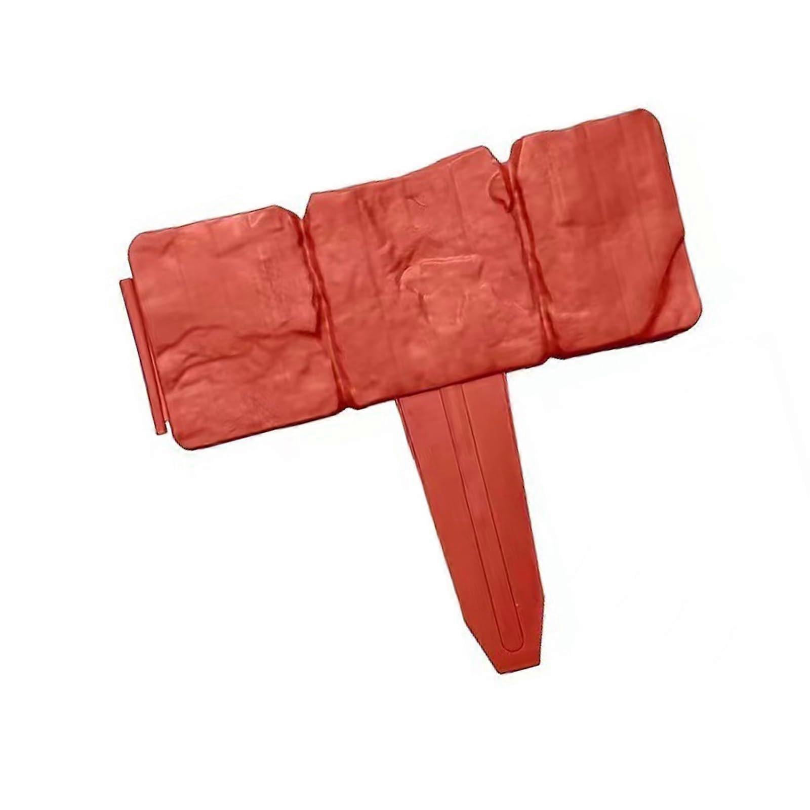 Stone Effect Garden Edging Border, Flexible Plastic Landscape Edging for Lawns, Flower Beds  DIY Interlocking Design with Anchoring Nails red 40pcs