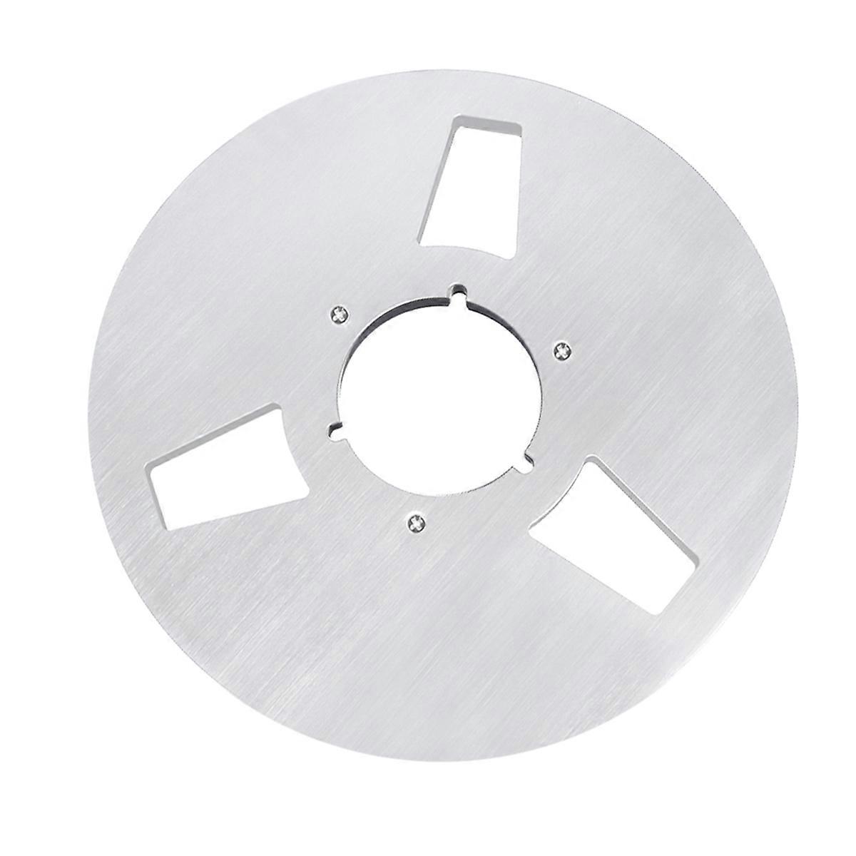 3 Hole 10.5inch Open Reel Audio Tape Empty Nab Hub Reel-to-Reel Recorders with Disk New Aluminum Accessories Silver