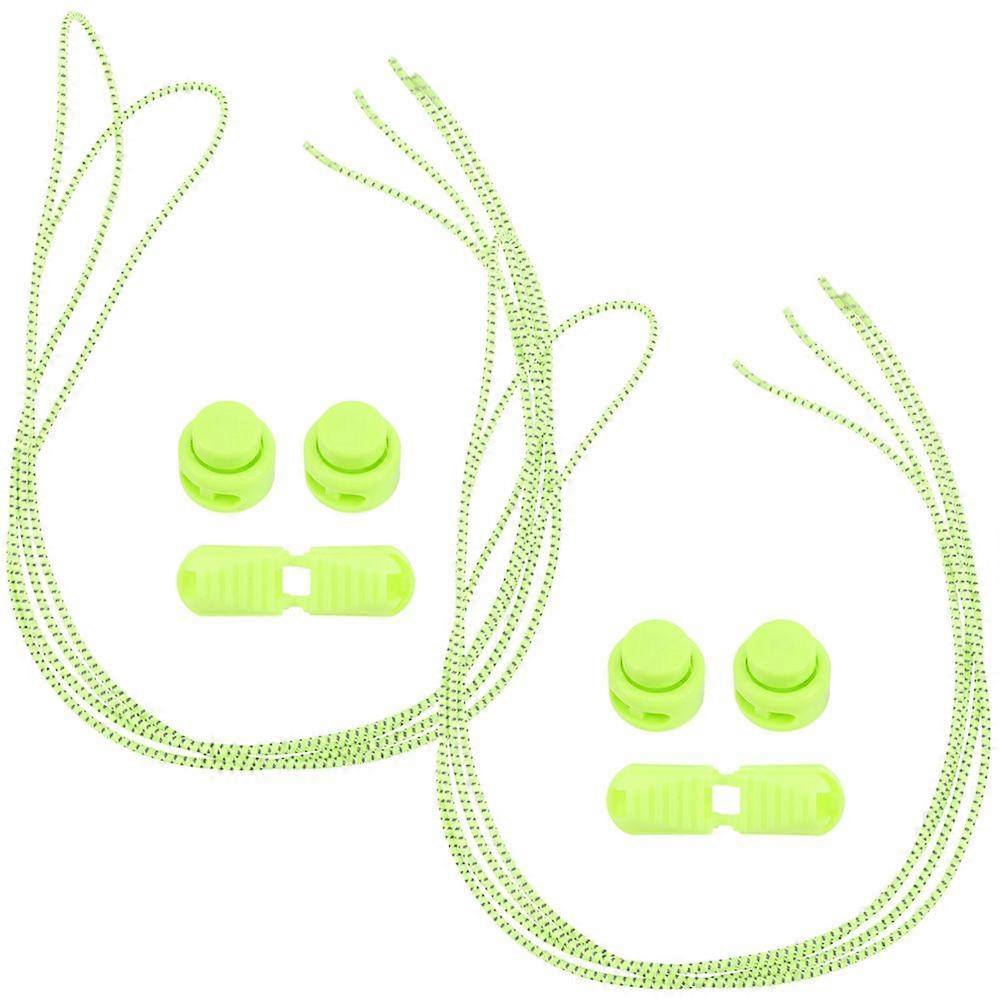 2 Pairs Reflective Shoelaces Up Shoelaces Sports Shoe Laces Glowing in the Dark Shoelaces