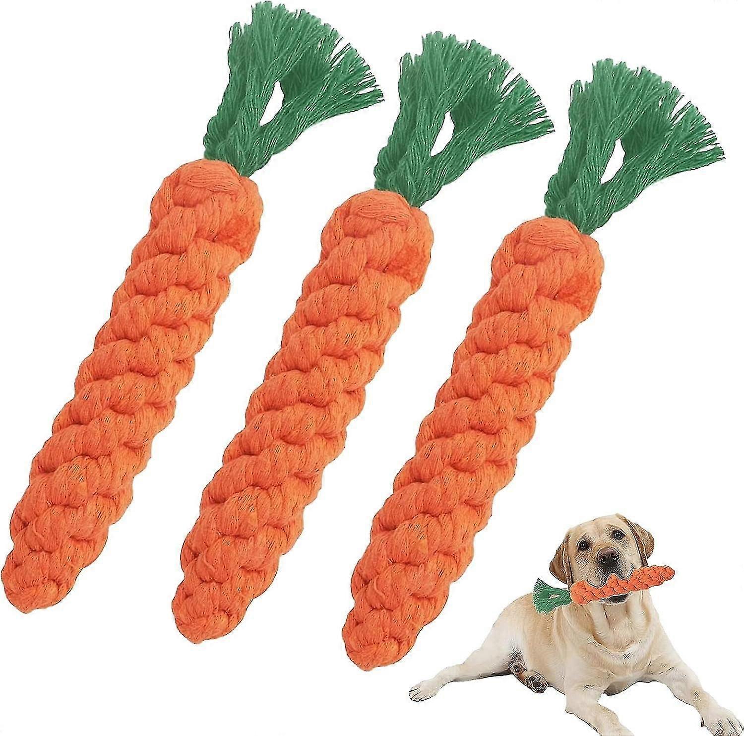 قطع الجزر مضغ اللعب، مضفر حبل لعبة، لعبة الجزر، ألعاب مضغ قطنية متينة للجراء الصغيرة والمتوسطة