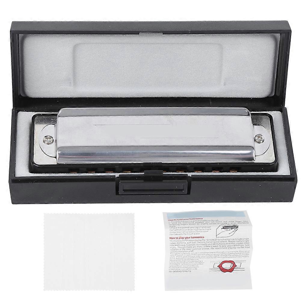 Blues Harmonica 10 Holes Mouthorgan Db Key ABS Resin Professional Beginner Wind Instrument