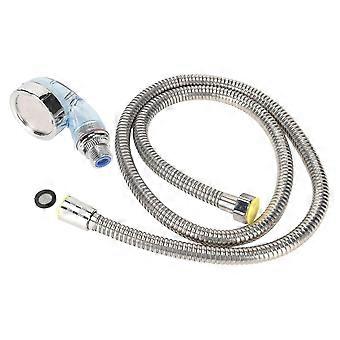 Shampoo Bowl Sprayer Head Hose Kit Salon Barber Shop Facilities 120cm Electroplating Tube L Blue Pressurizing Nozzle
