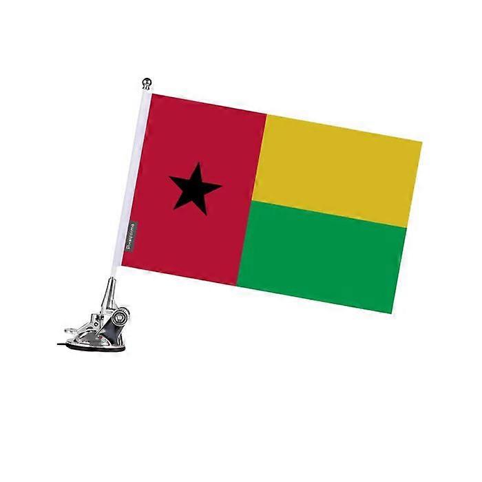 Flag - Guinea-Bissau - 27 x 35 cm - Suction Cup Pole - Polyester - Double-sided Print
