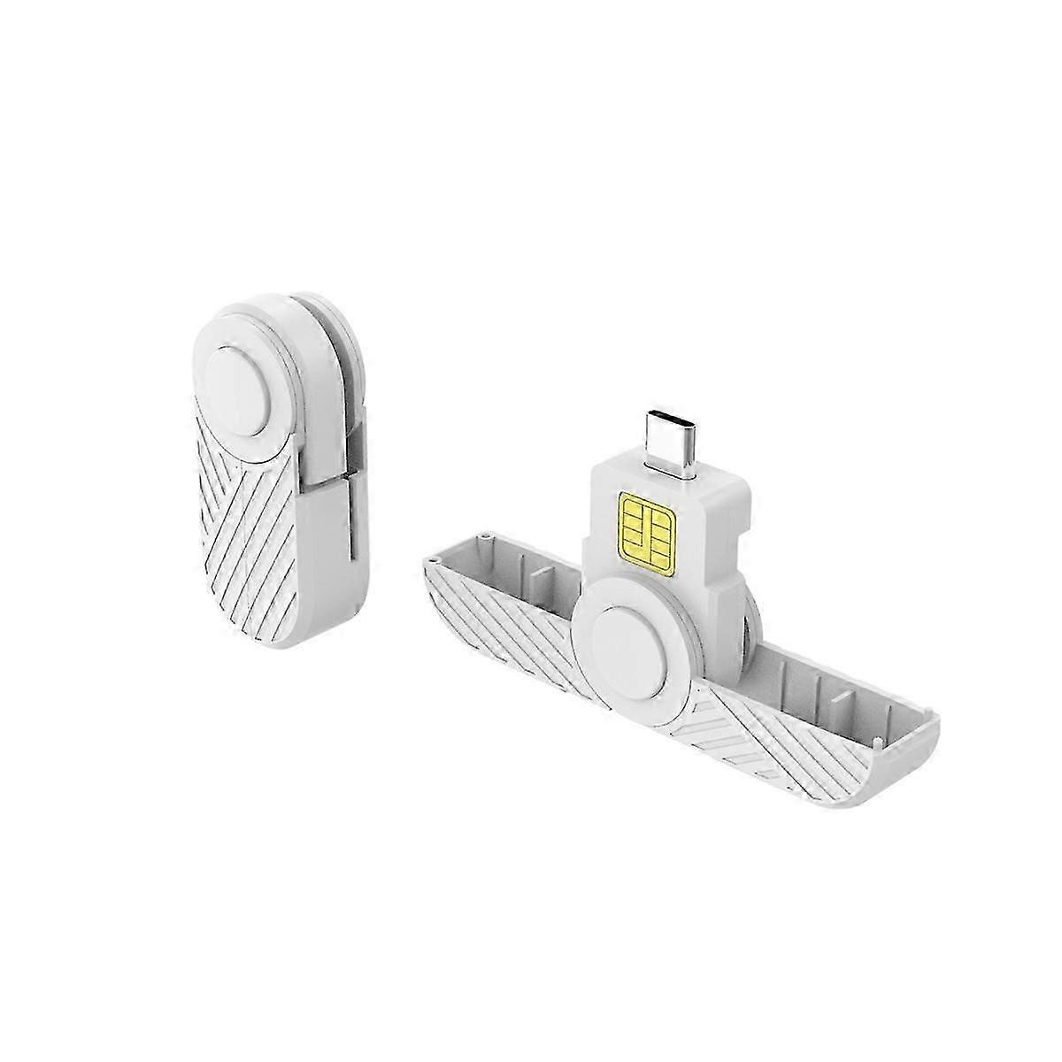 Foldable USB Type C Common Access Smart Card /IC Bank Chip Card Reader Compatible with MacOS Smart