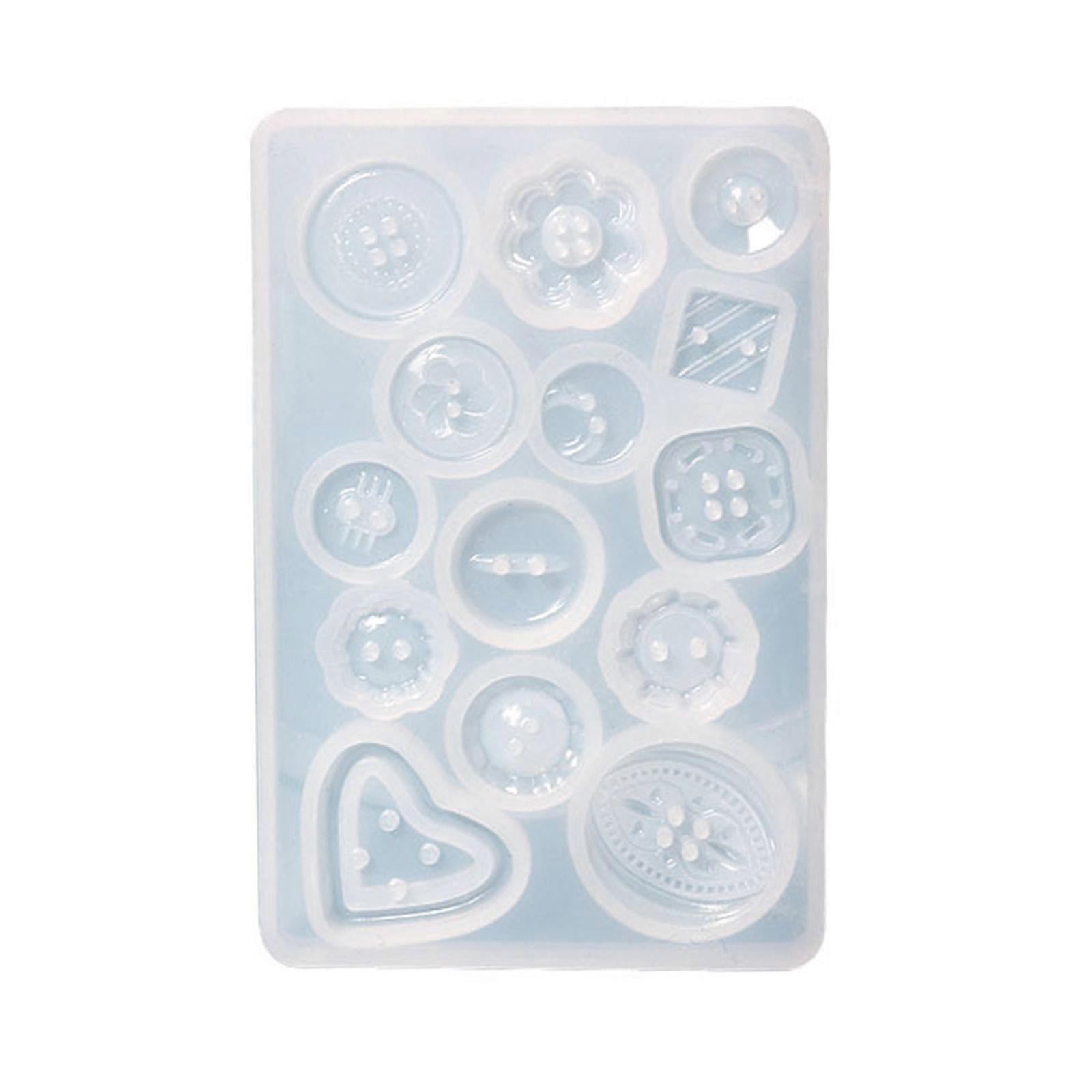 Cute Button Resin Epoxy Silicone Molds Button Charms Mold Jewelry Casting Molds for for DIY Crafts Resin Casting Clay