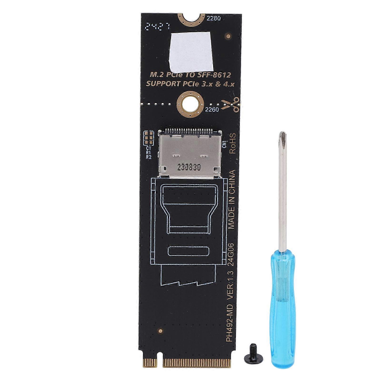 PCIE 3.0 M.2 M Key to Oculink SFF-8611 SFF-8612 Host Adapter Card for NVMe SSD
