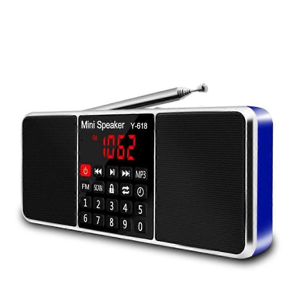 Digital FM Radio Receiver Speaker MP3 Player Support TF Card USB Drive LED Display Time Shutdown Po