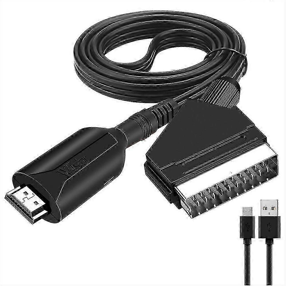 HDMI til Scart-kabel 1 meter lang direkte forbindelse -ASDF