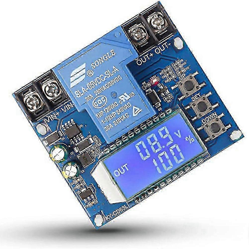 Low Voltage Cutoff Disconnect Switch and Discharge Protector for Lead Acid Batteries, Compatible with 6v-60v Systems