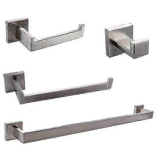 Bathroom Accessory Set - Brushed Shelf & Toothbrush Holder
