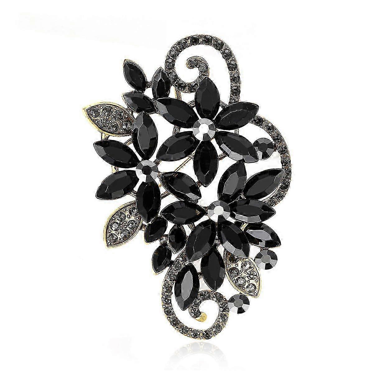 Vintage krystall blomst brosjenål