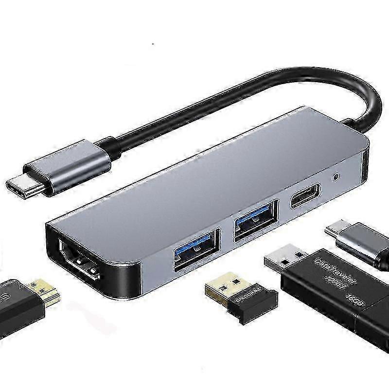 New Usb C Hub Docking Station 4 In 1 Type-c Multiport Hdmi Adapter Splitter For Macbook Laptop