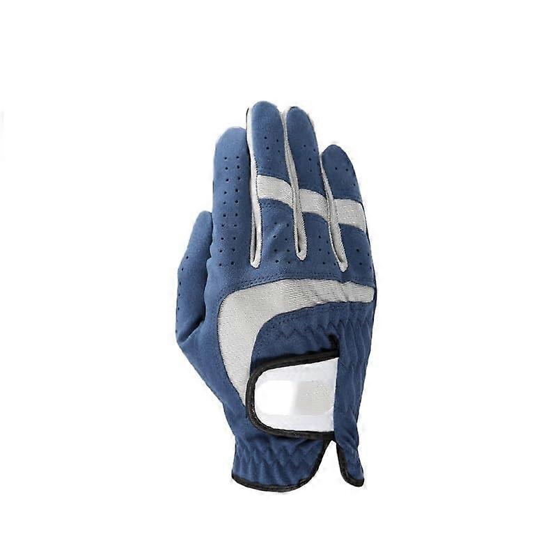 Men's Golf Glove, Breathable, Blue, Micro Soft, NonSlip, XLarge RH