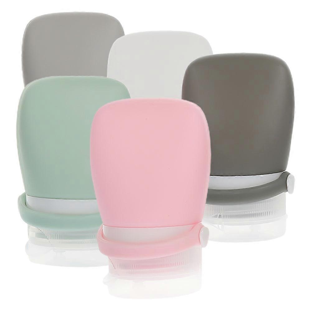 Silicone Travel Bottles 5Pcs Assorted Color Leak-Proof Travel Size Bottles for Storage