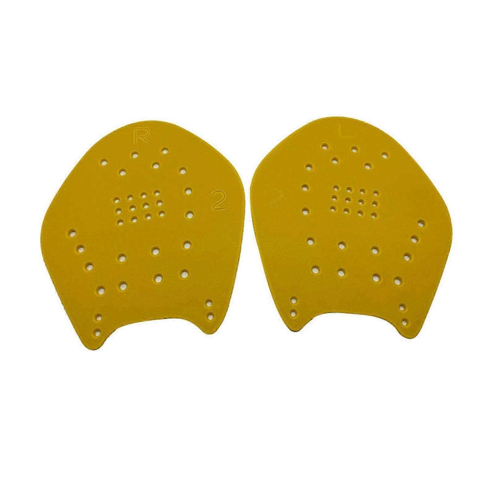 Swimming Paddle, Hand Paddle for Swimming, Practical Flat Snorkel Paddles, Hand F, Hand Paddle for Swimming Training Yellow L
