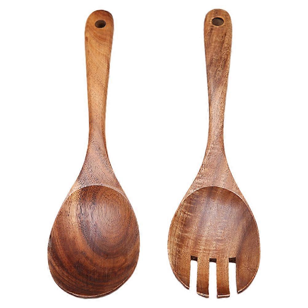 Wood Serving Utensils Kitchen Spoon Portable Minimalist Design 1Set