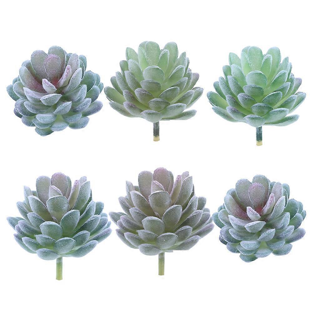 Faux Plants Decorative Mini Plants for Home Office Exhibition Hall 6Pcs Assorted Color Round Shape
