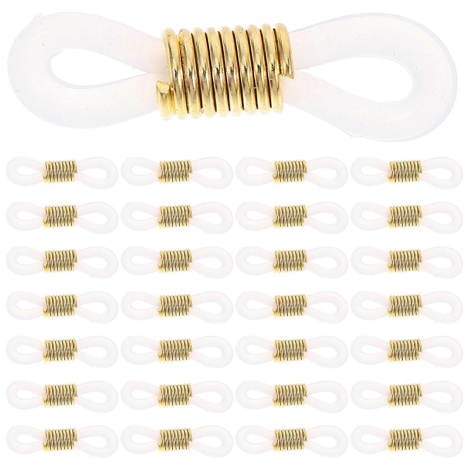 Silicone & Iron Eyeglass Chain Connectors 100 Pcs Stylish Slip Ends for Glasses Versatile, Fashionable & Practical Eyewear Retainers for Everyday