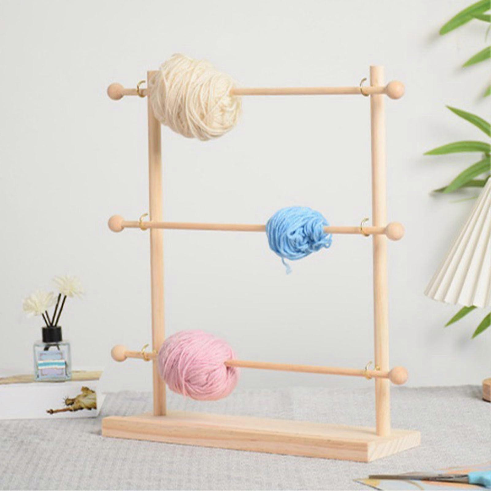 Ribbon Organiser, Storage Rack, Bobbin Holder, Wooden, MultiLayer, Foldable