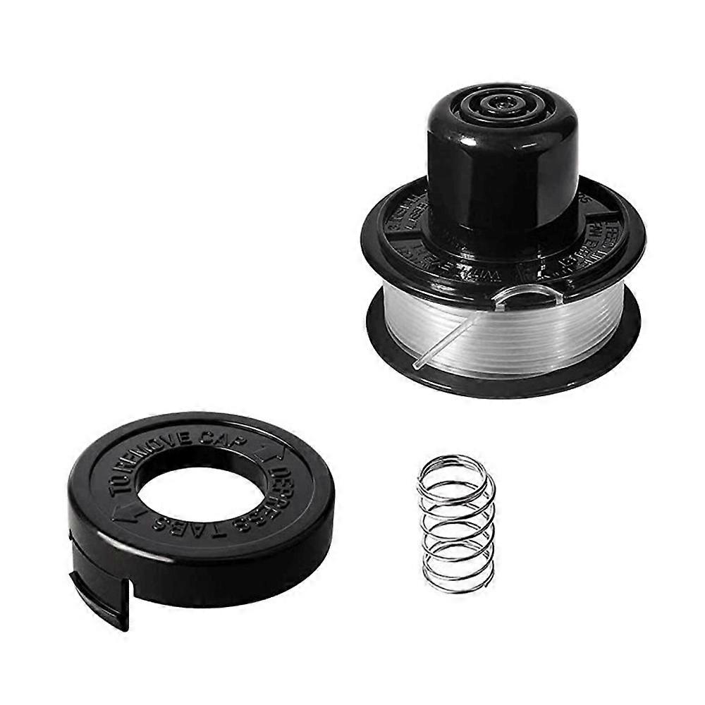 String Trimmer Spool Line for BLACK+DECKER (1 Spool, 1 Cap &1 Spring)