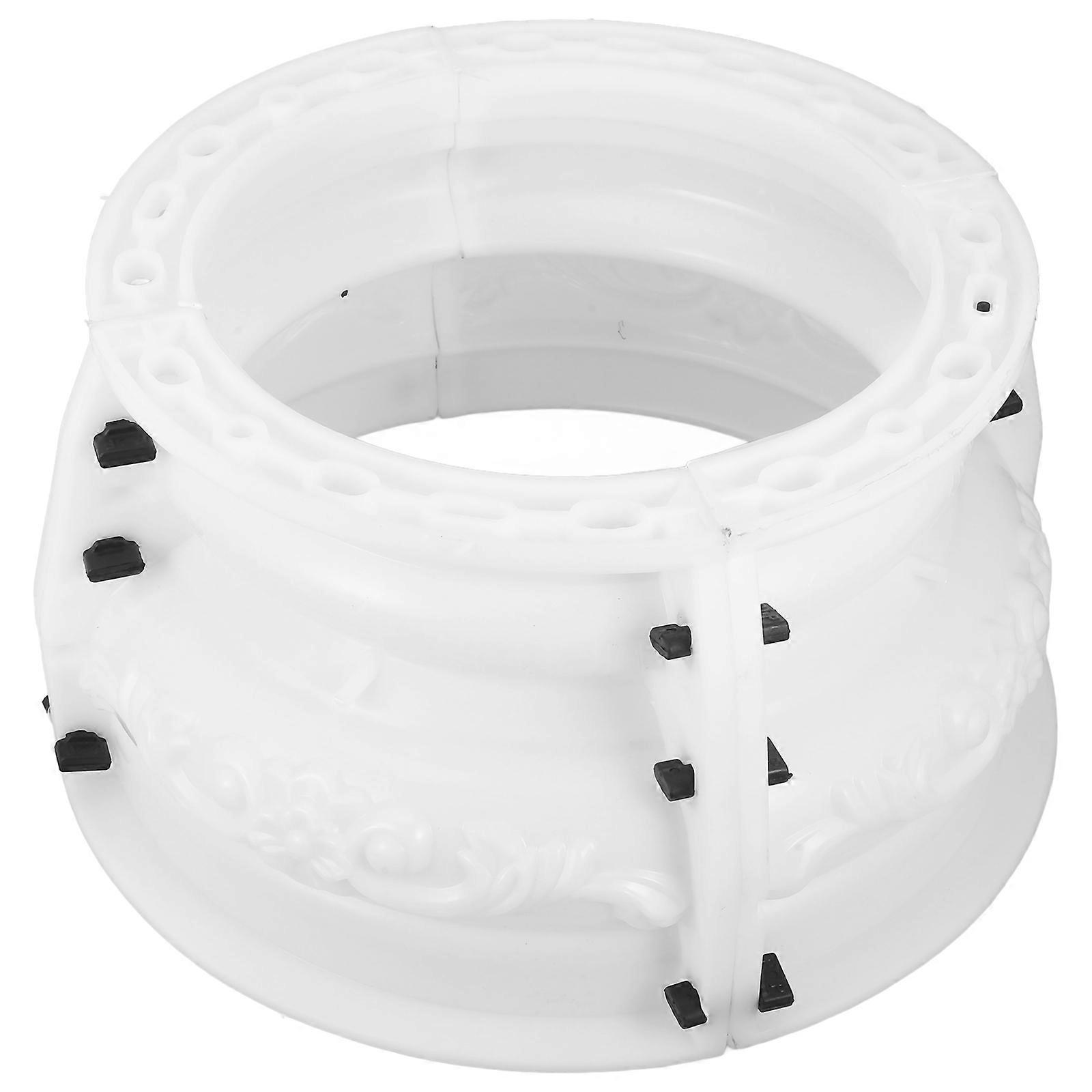 מלאכה עובש DIY בסיס עמוד רומי עושה עובש עובש בטון עדין לעמוד רומי עגול עם בסיס מרובע בז '45.00X45.00X24.00 ס"מ 1 יחידות