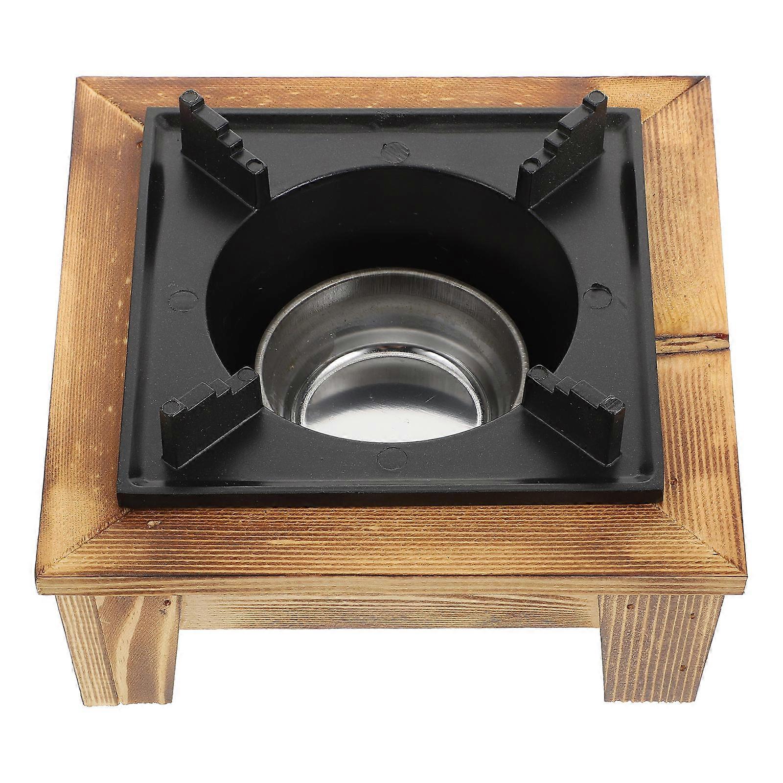 Black Cooking for Kitchen Use Synthetic Material with Wooden Frame and Design