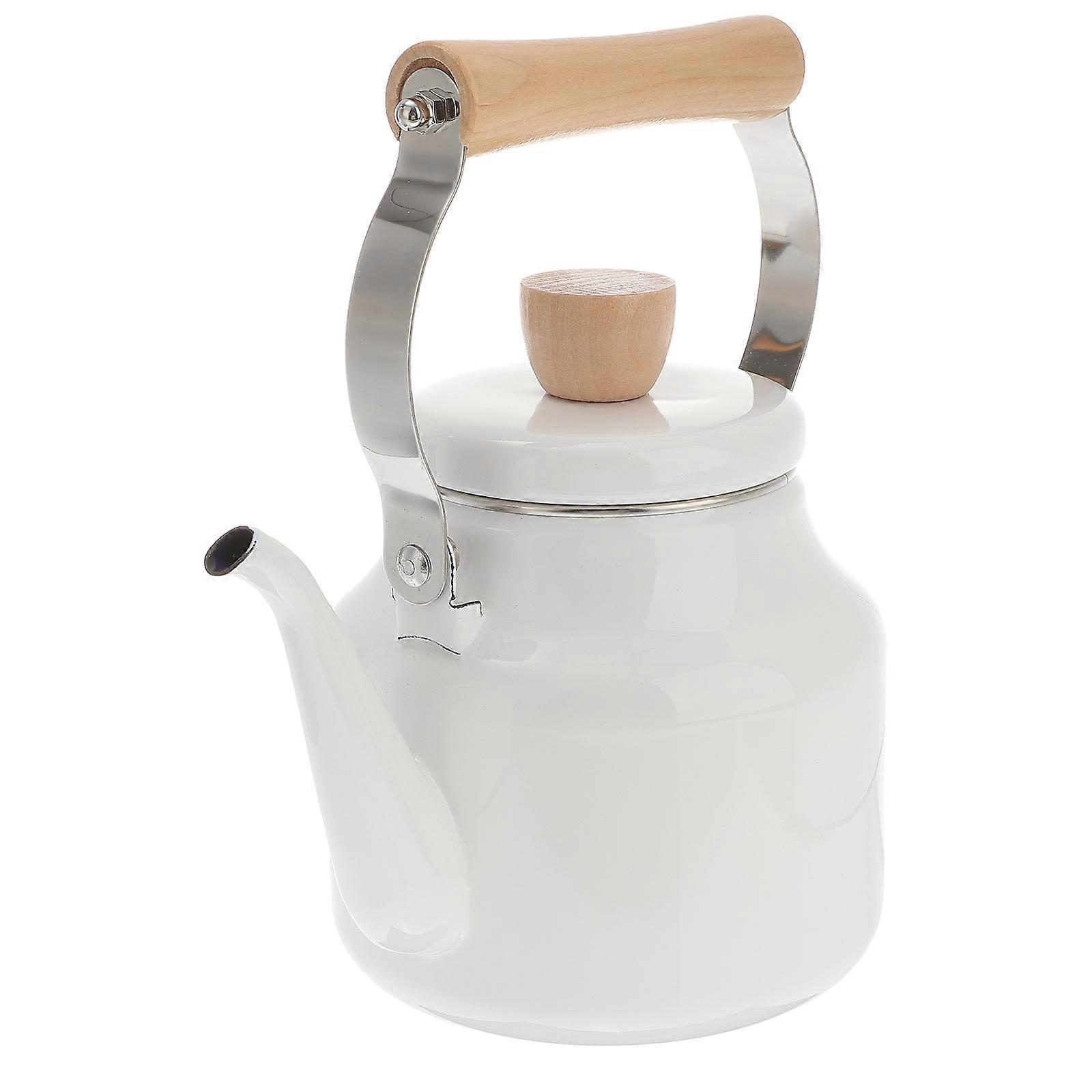 Vintage Style Enamel Water Kettle for Home, Office, and Restaurant Use – Compatible with Gas and Induction Cookers