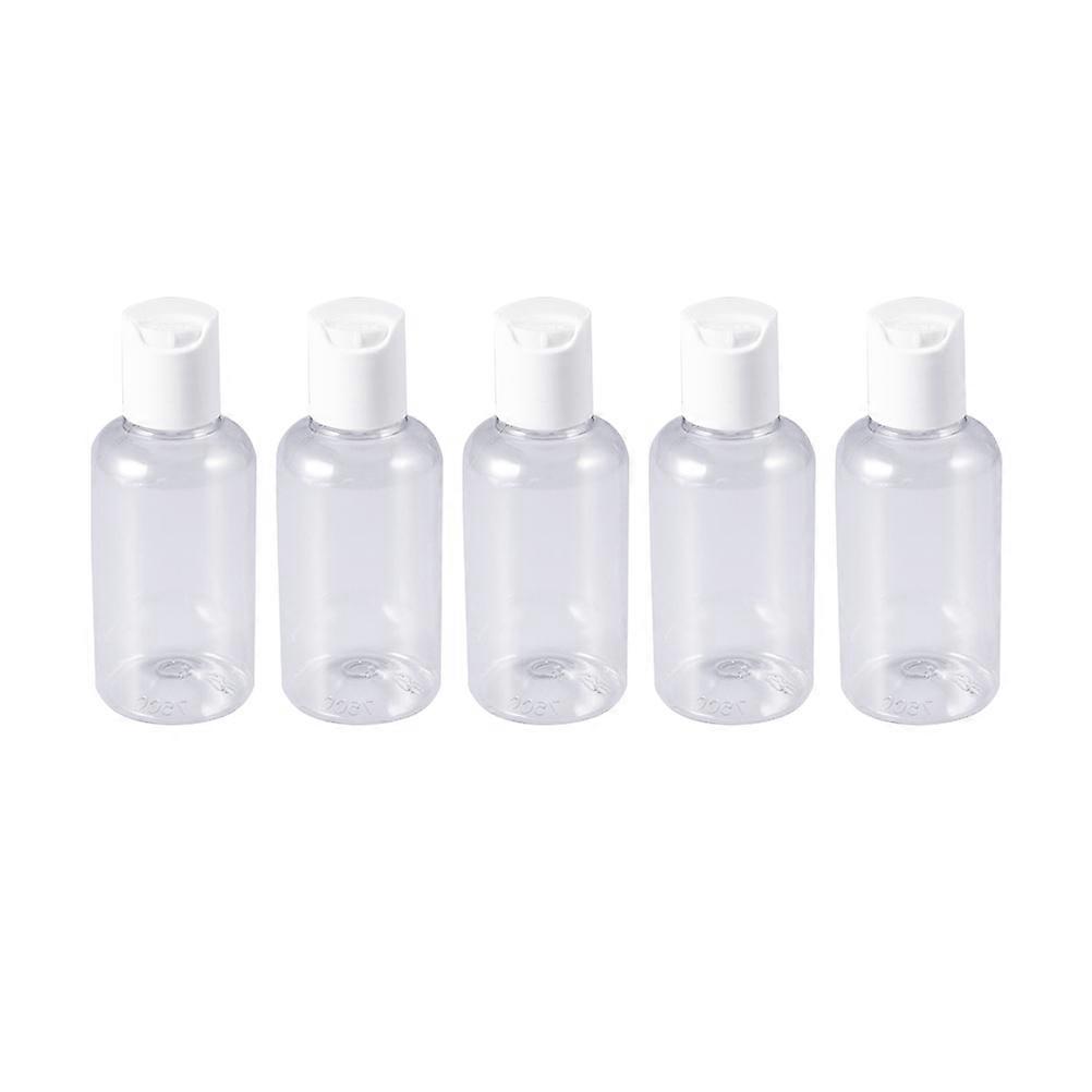 Portable Travel Bottles Refillable Press to Open and Close Shampoo Container for Travelers 75ml Plastic Square 20Pcs