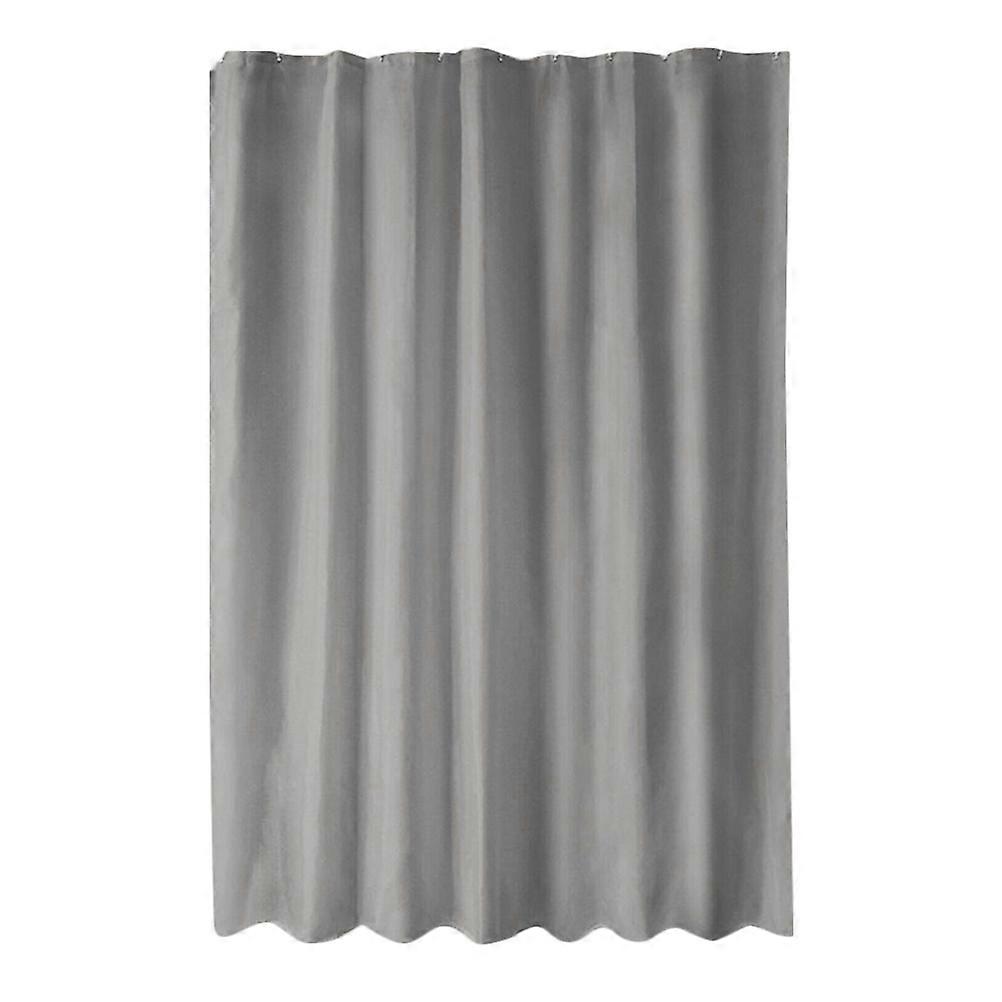 Lightweight Polyester Shower Curtain for Bathroom Water Resistant, Easy Clean, Grey Bath Curtain with Eyelets for Use