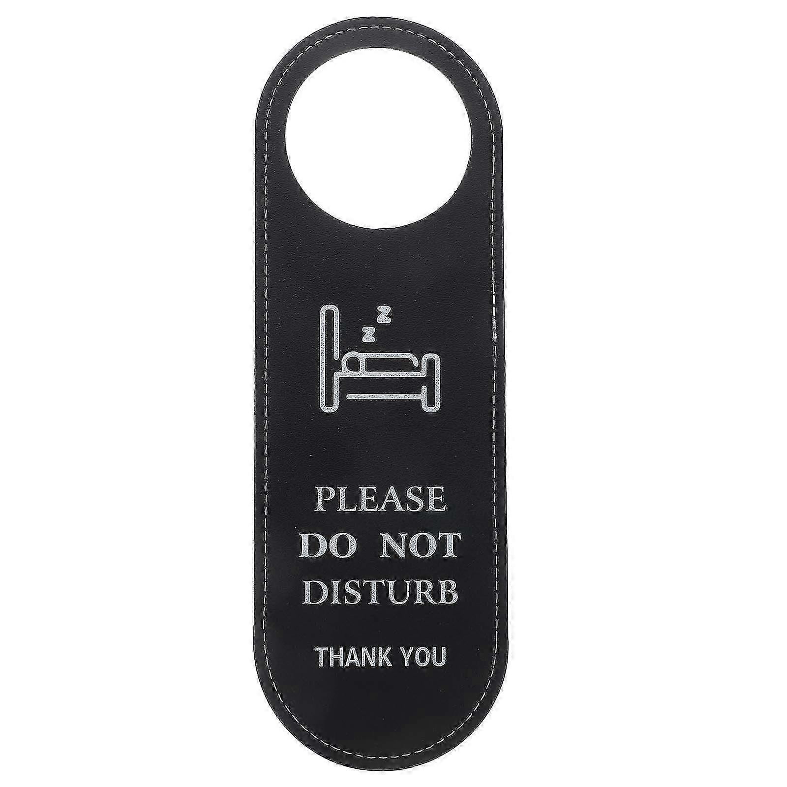 Doppelseitiges Bitte nicht stören Bitte Make-up Zimmer Türhänger Schild für Hotel Zimmerservice PU Bitte nicht stören Tag Hotel Privatsphäre Türschild
