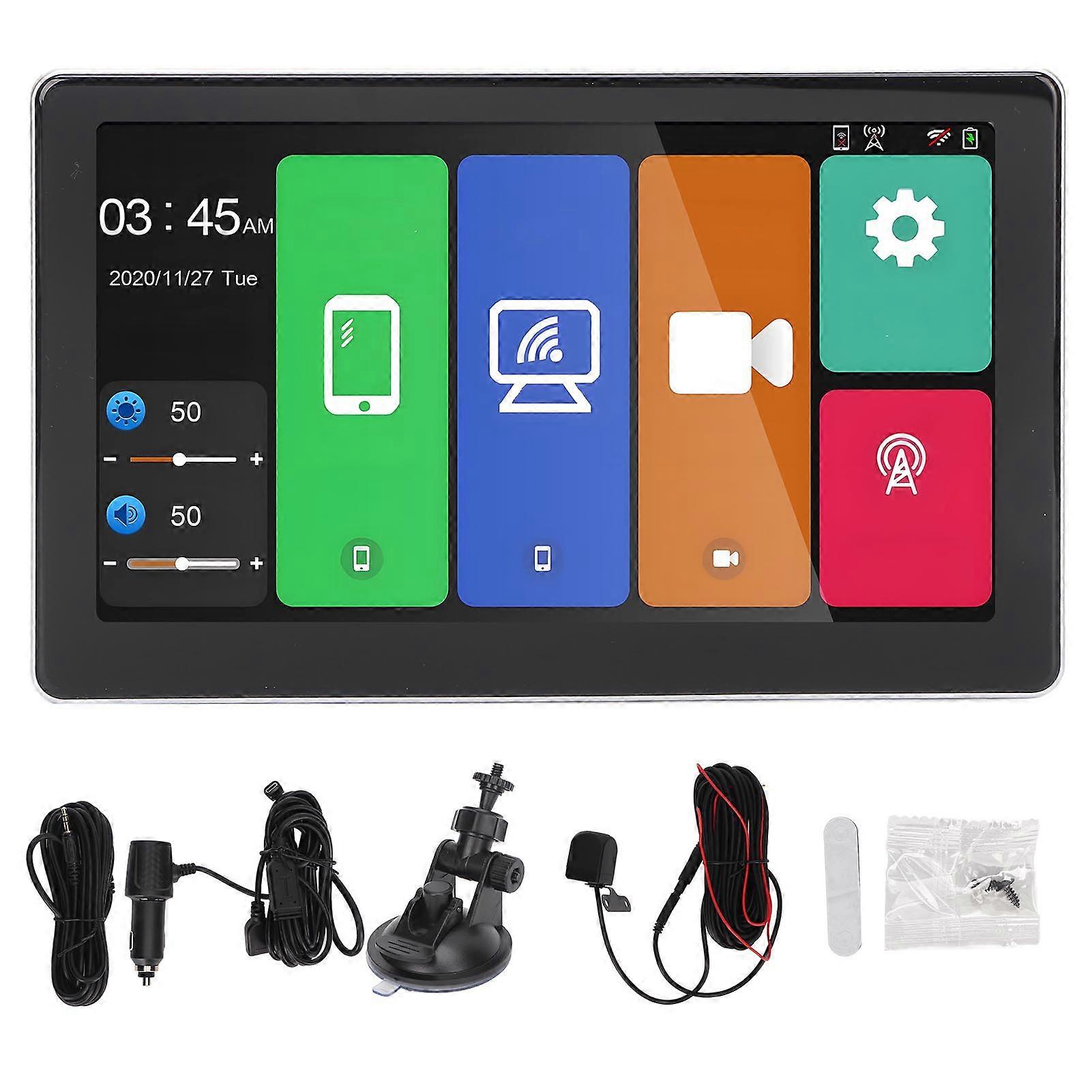 4K Dash Cam with 7 Inch Screen, Dual Lens, Wireless, CarPlay, AUX Output, Parking Monitor, G-Sensor, for Car and Truck T20