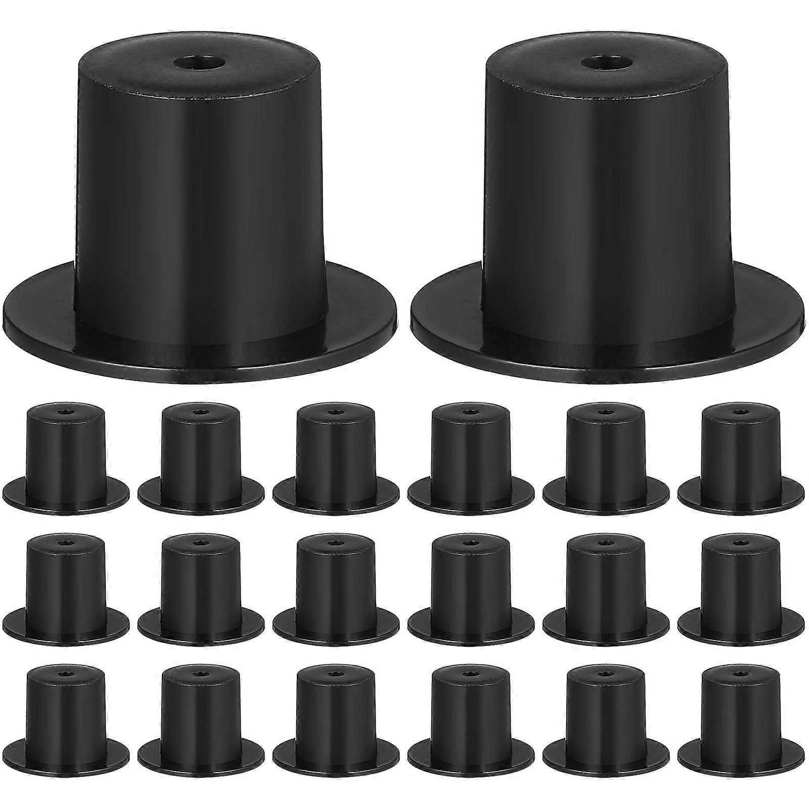 50pcs Mini Decorative Doll Hats Black Multi Function Tiny Replacement Hats for Doll Accessories, DIY Crafts & Christmas Party Decor