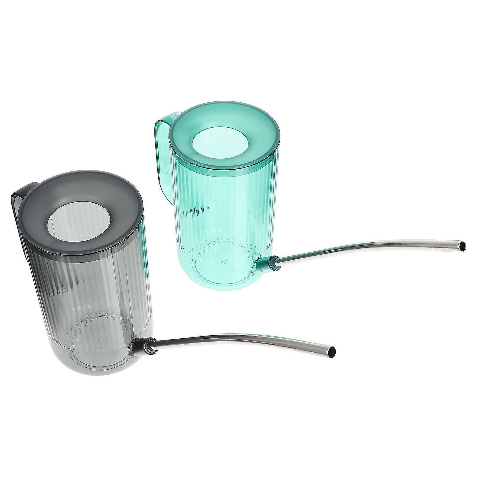 Plants Watering Can Cylindrical Simple and Practical for Gardeners Emerald Green 17x10x10cm Gardening 2 Sets